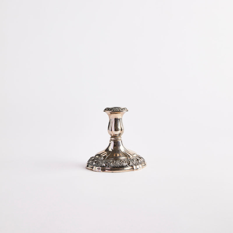 Silver candle holder.