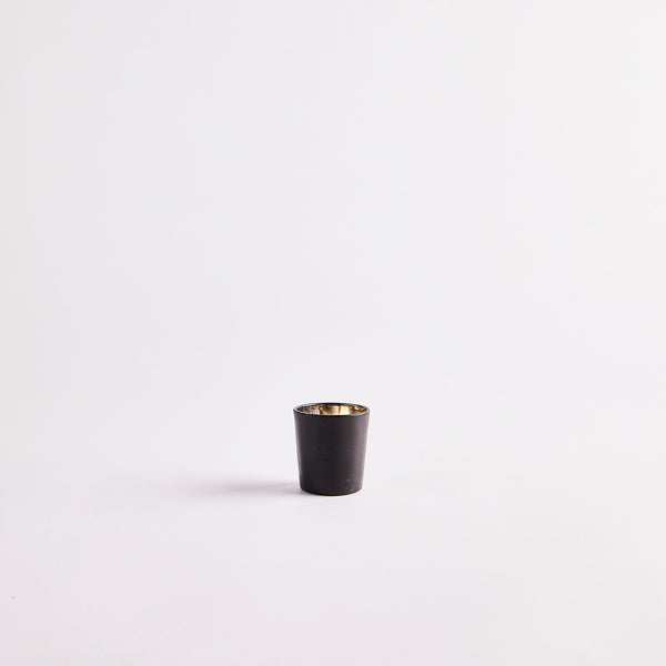 Black candle holder.