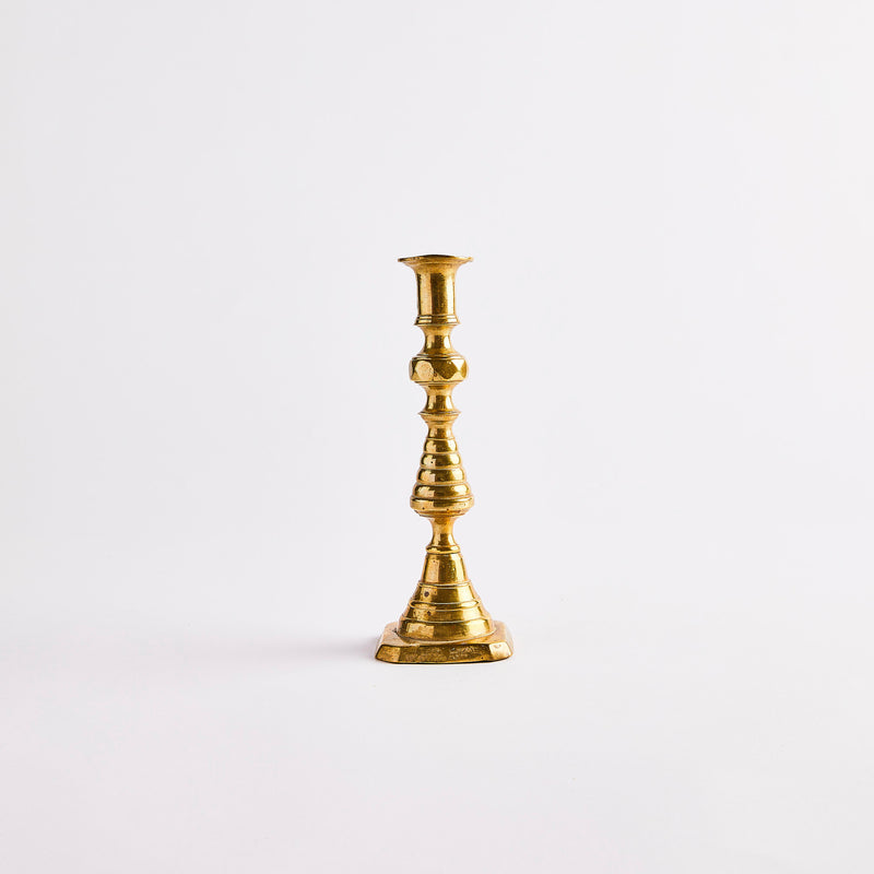 Gold candle holder.