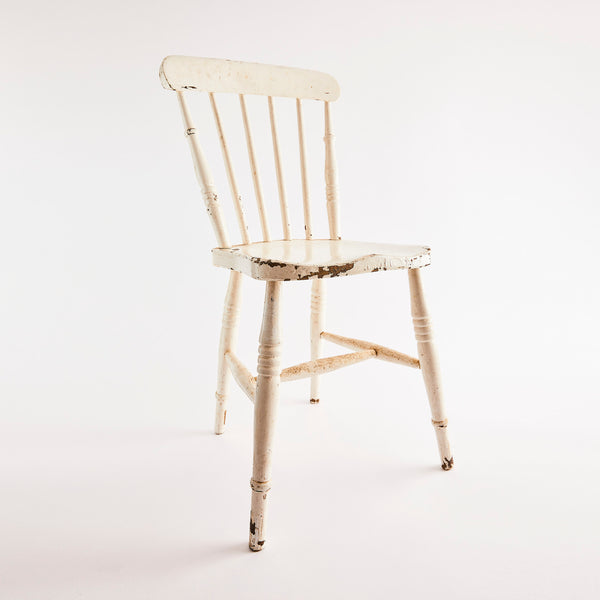 White wooden chair.