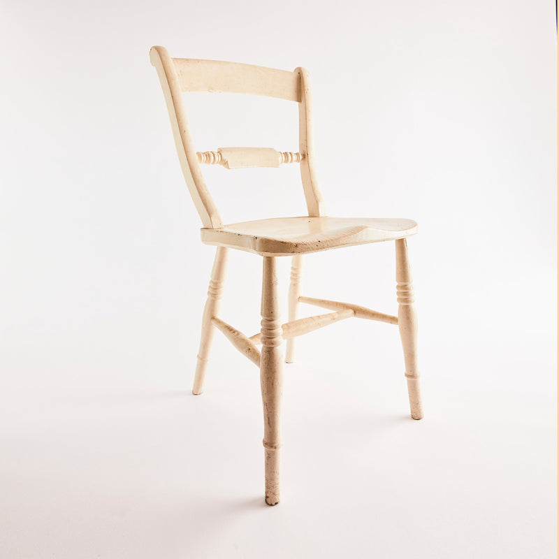 White wooden chair.