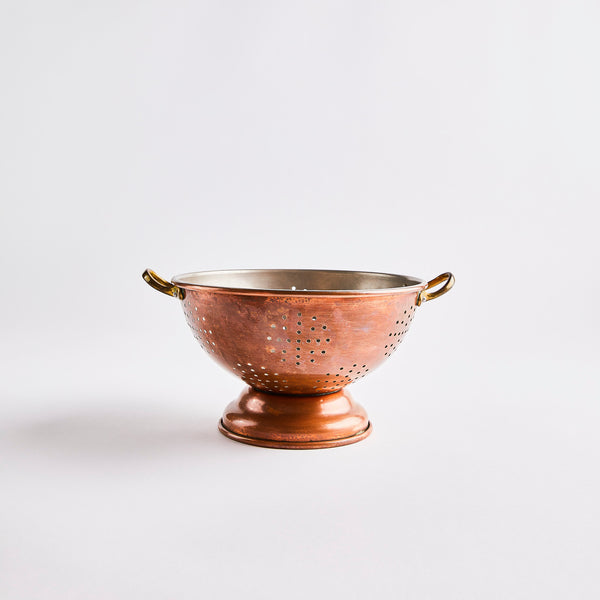 Copper colander.