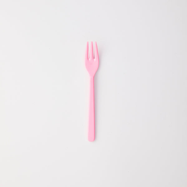 Baby pink fork.