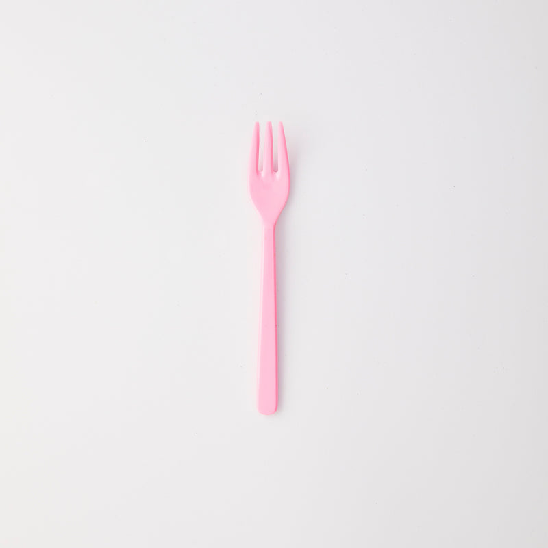 Baby pink fork.