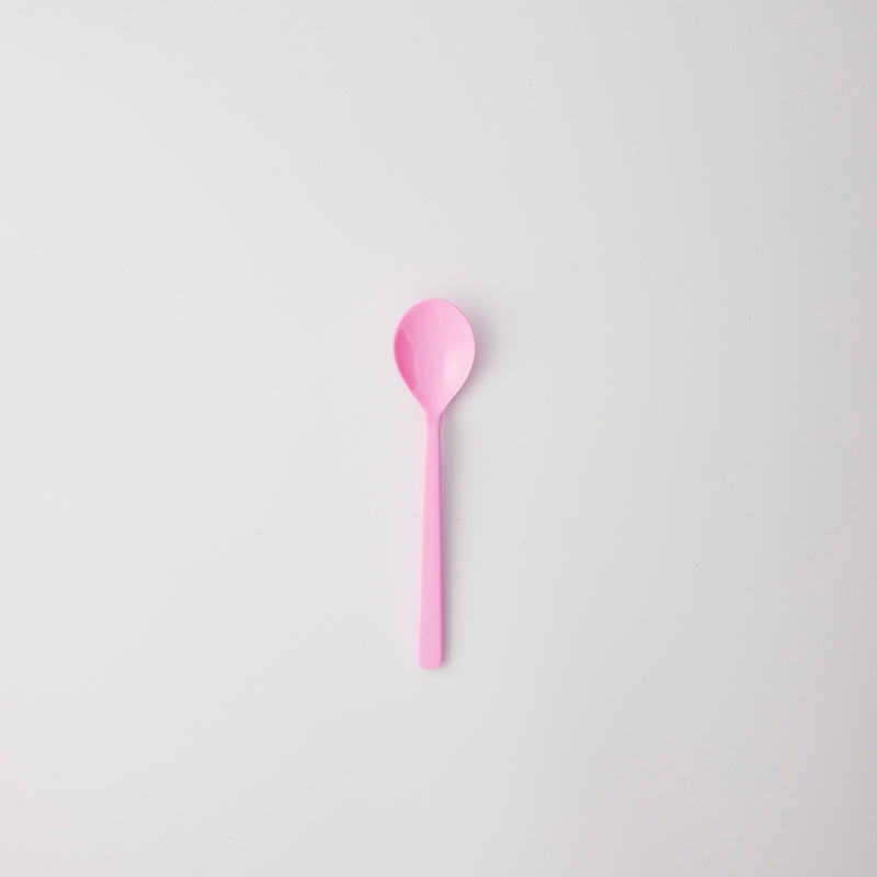 Pink spoon.