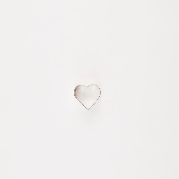 Silver heart cutter.