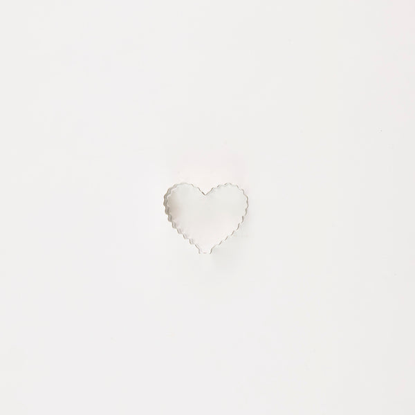 Silver heart shaped cutter.