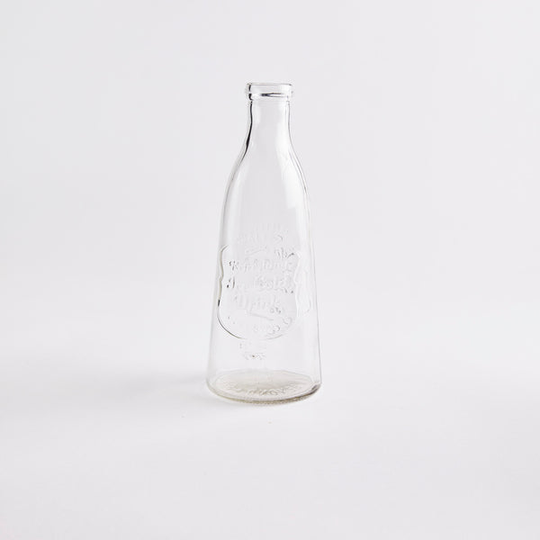 Clear glass decanter. 