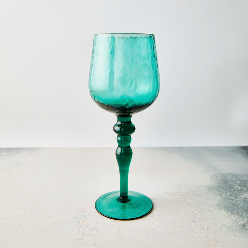 Emerald wine glass. 