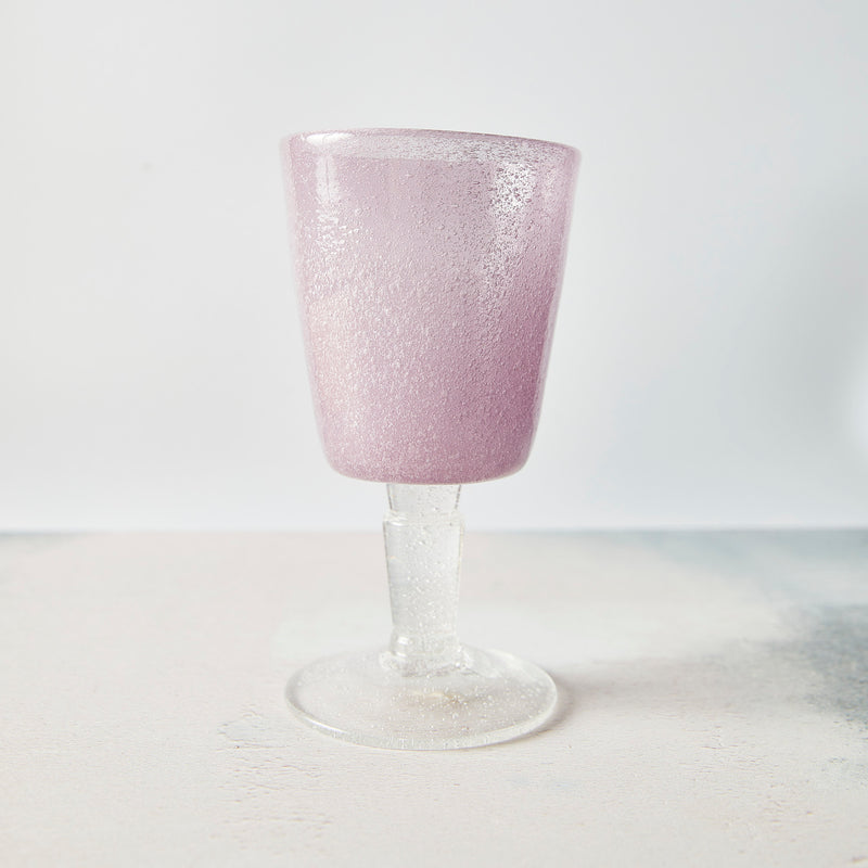Purple bubble wine glass.