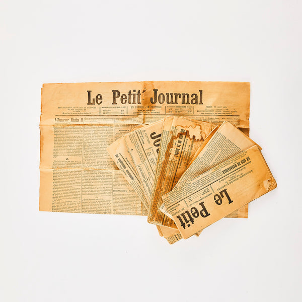 Antique newspapers.