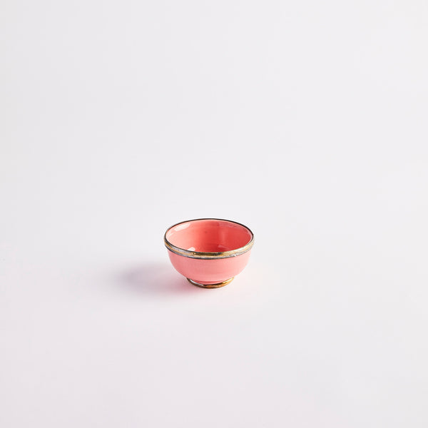 Pink with silver rim pinch pot. 