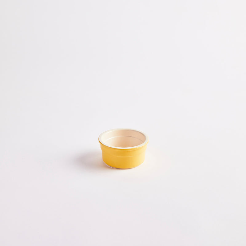 Yellow pinch pot. 