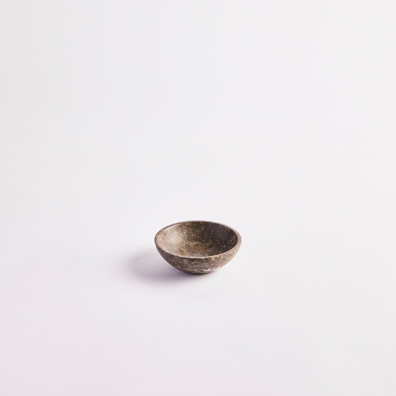 Grey stone pinch pot.