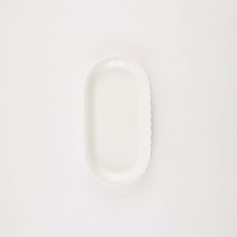 White oval platter.