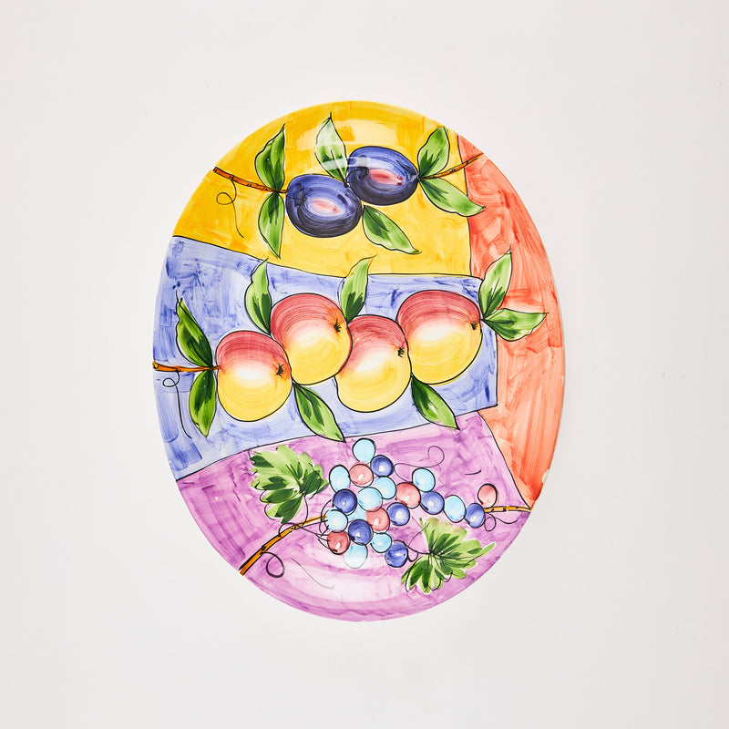 Multicolour fruit print platter.
