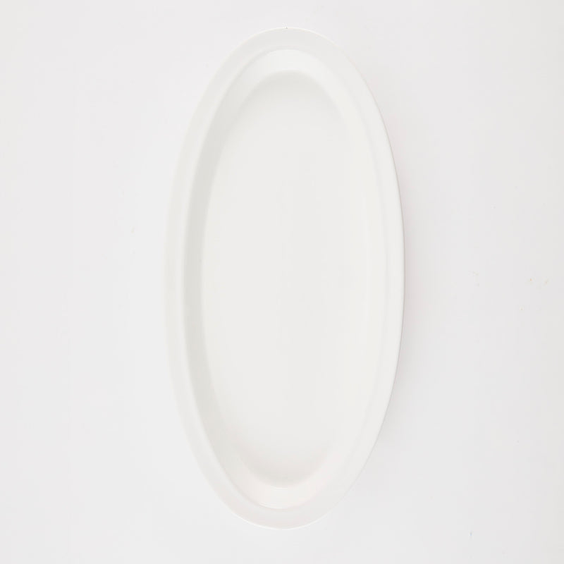 Oval white platter.