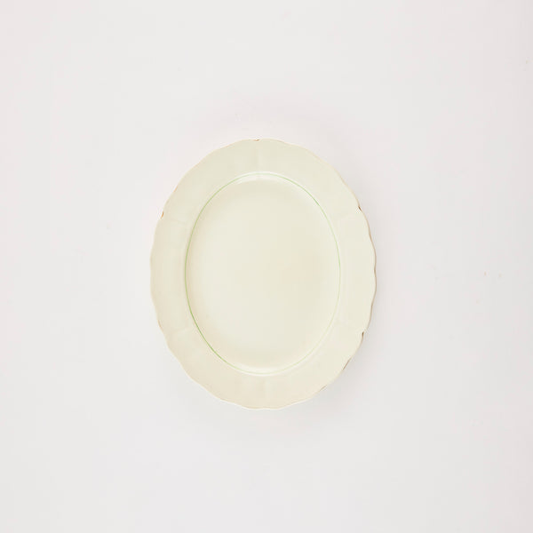 Oval cream platter.