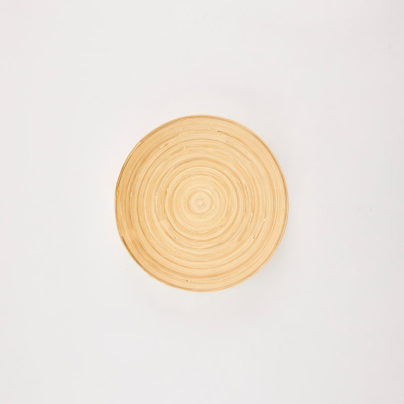 Bamboo circular platter.