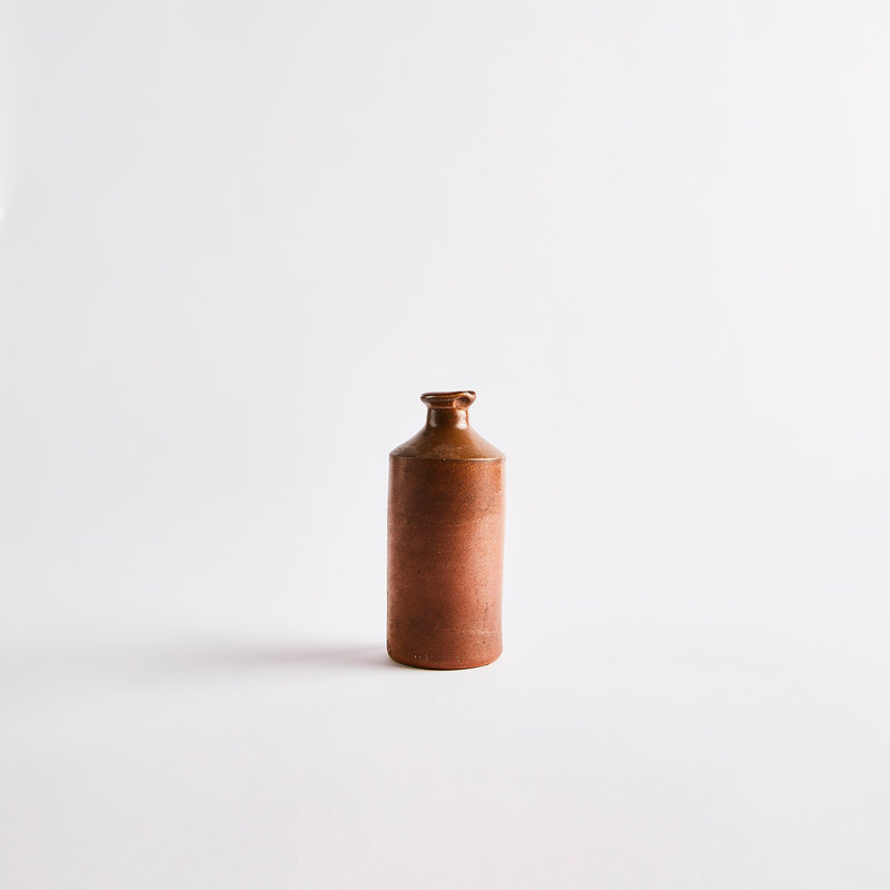 Brown Rustic Stoneware Bottle.