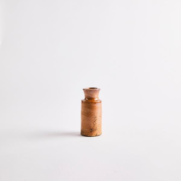 Light Brown Stoneware Bottle.