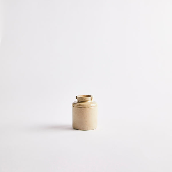 Cream Stoneware Bottle.