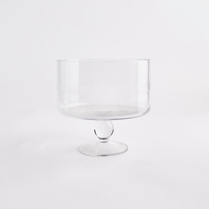 Clear glass trifle.