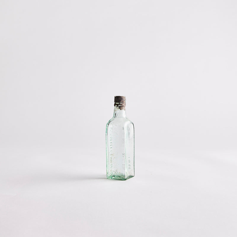 Clear Green Vintage Bottle.