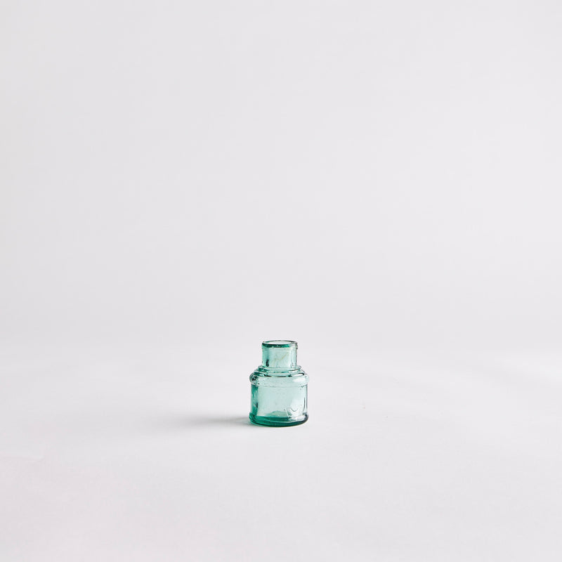 Small Green Glass Vintage Bottle.