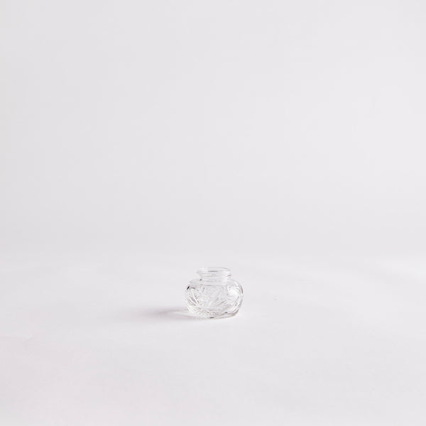Mini Clear Glass Vintage Bottle.