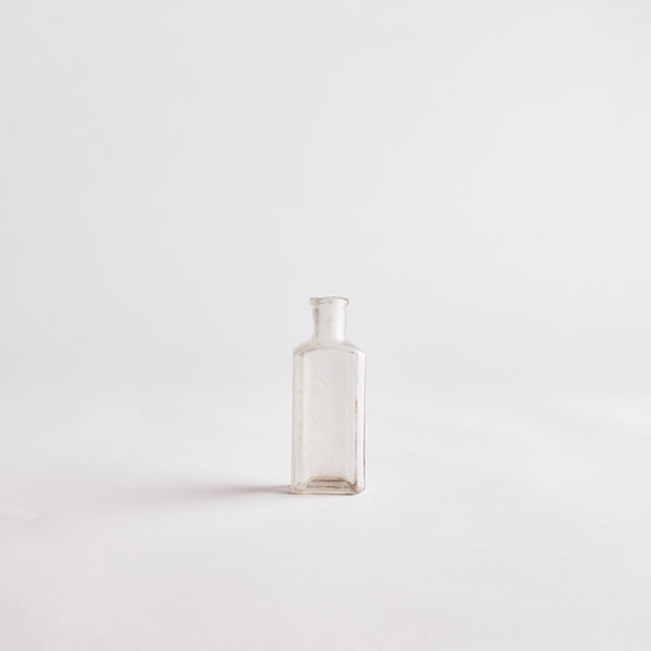 Clear Glass Vintage Bottle.