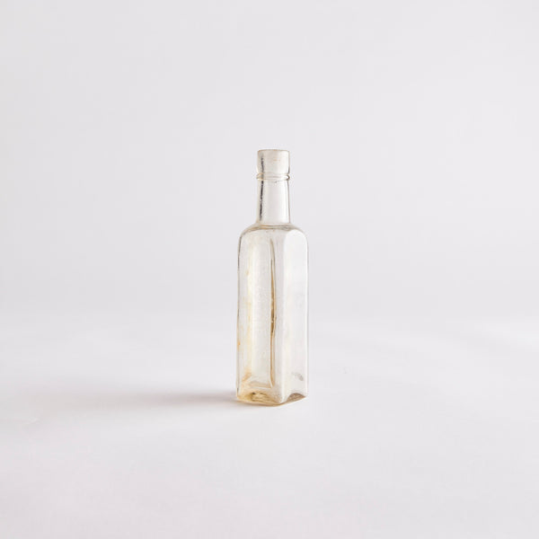 Clear Glass Vintage Bottle.