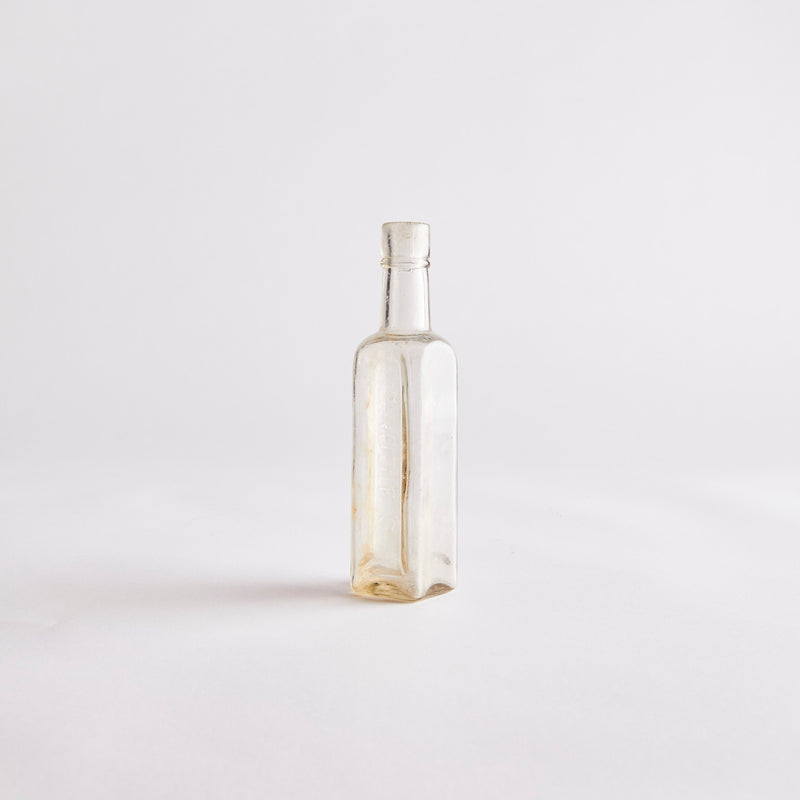 Clear Glass Vintage Bottle.