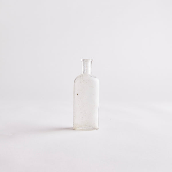 Clear Glass Vintage Bottle.