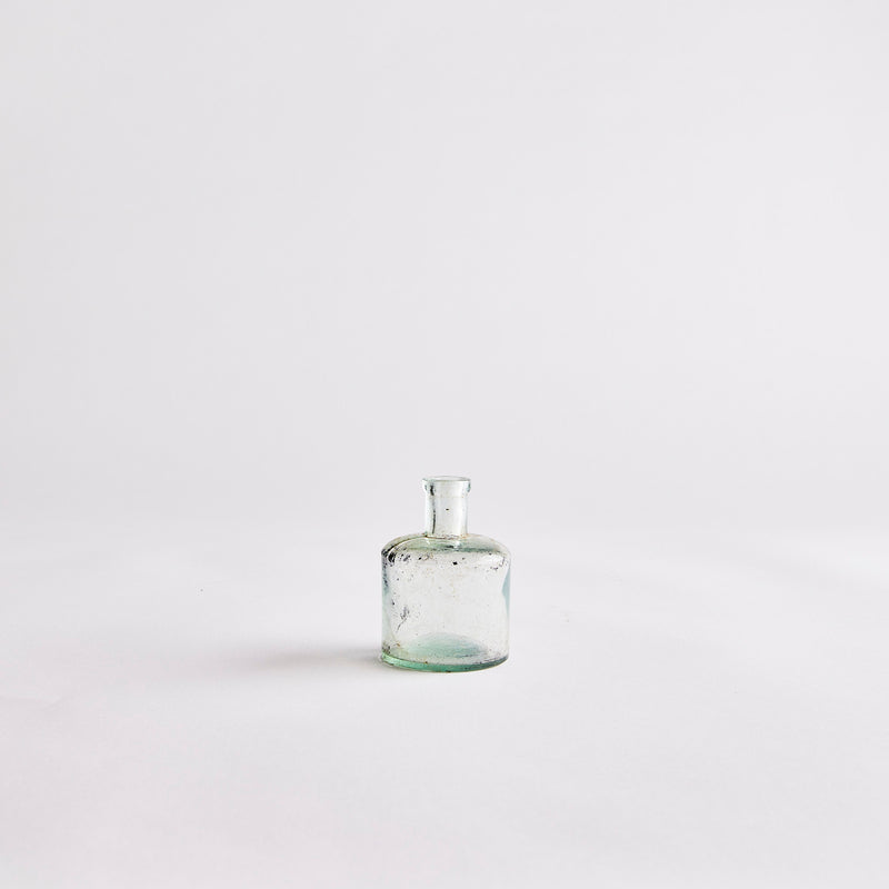 Green Glass Bottle With Lid.