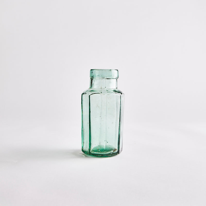 Green Glass Vintage Bottle.