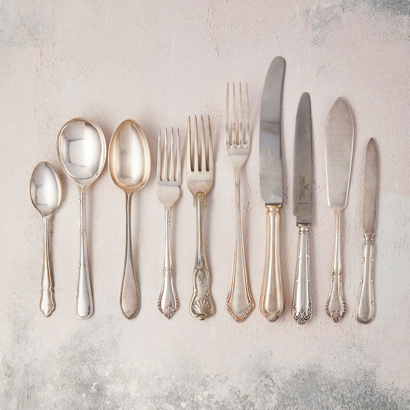 Vintage silver cutlery.