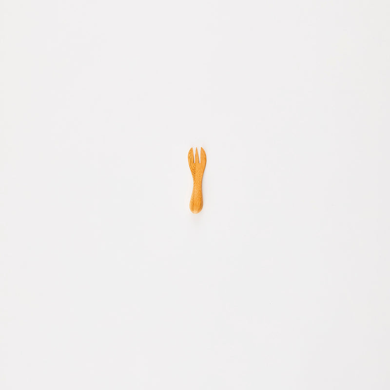 Mini wooden fork.